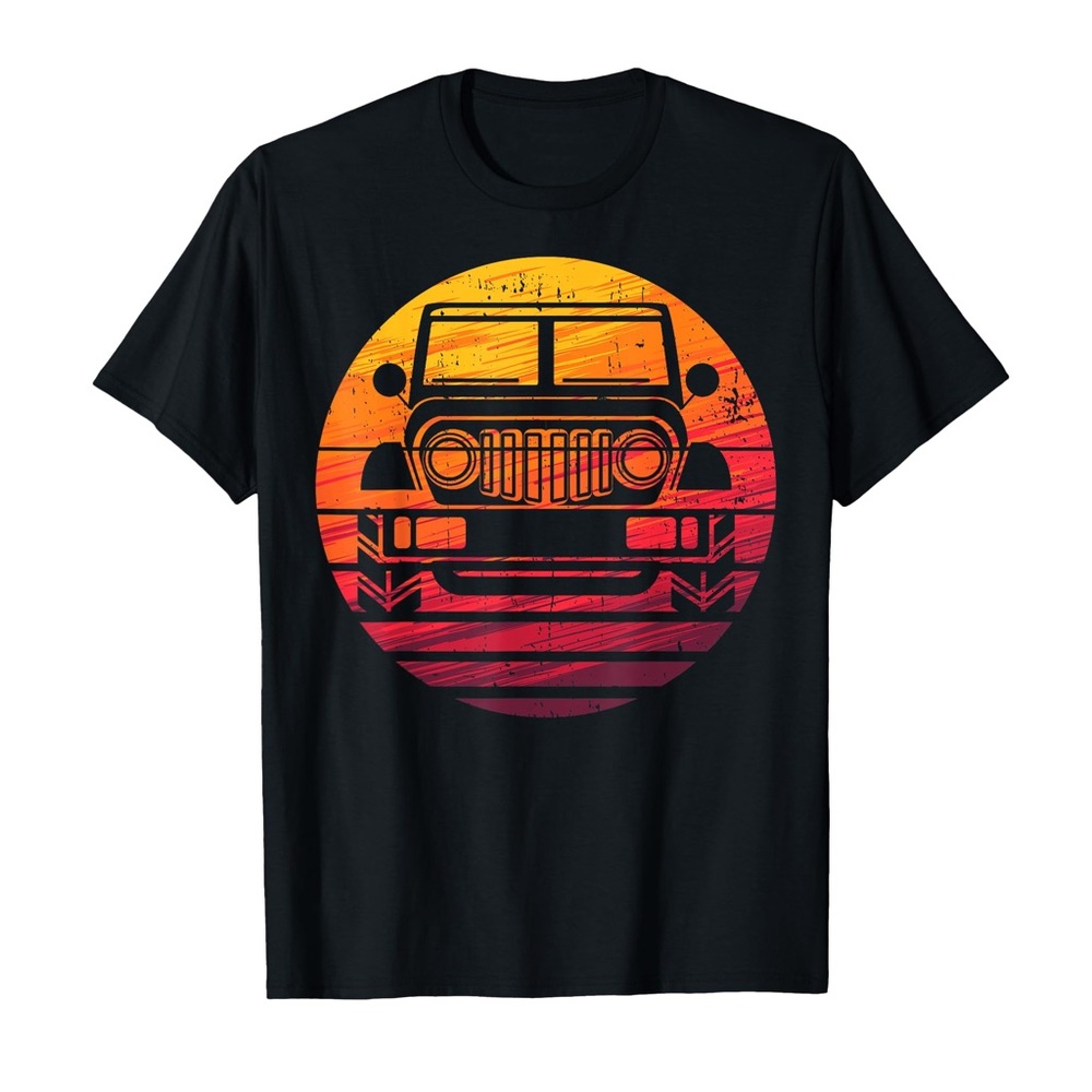 Sunset Jeep Tshirt Size L